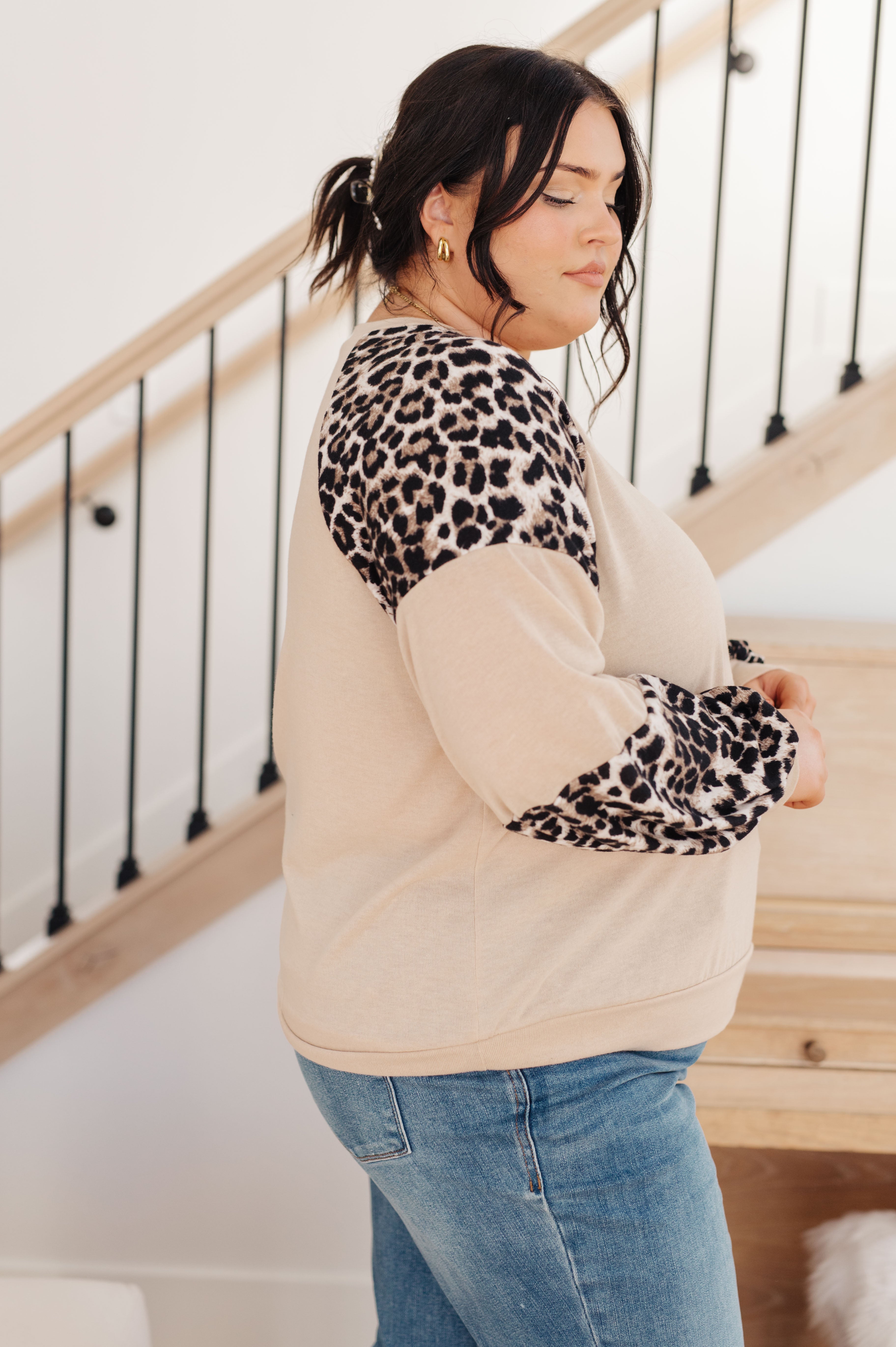 Sometime Safari Animal Print Top    Tops Ave Shops- Tilden Co.