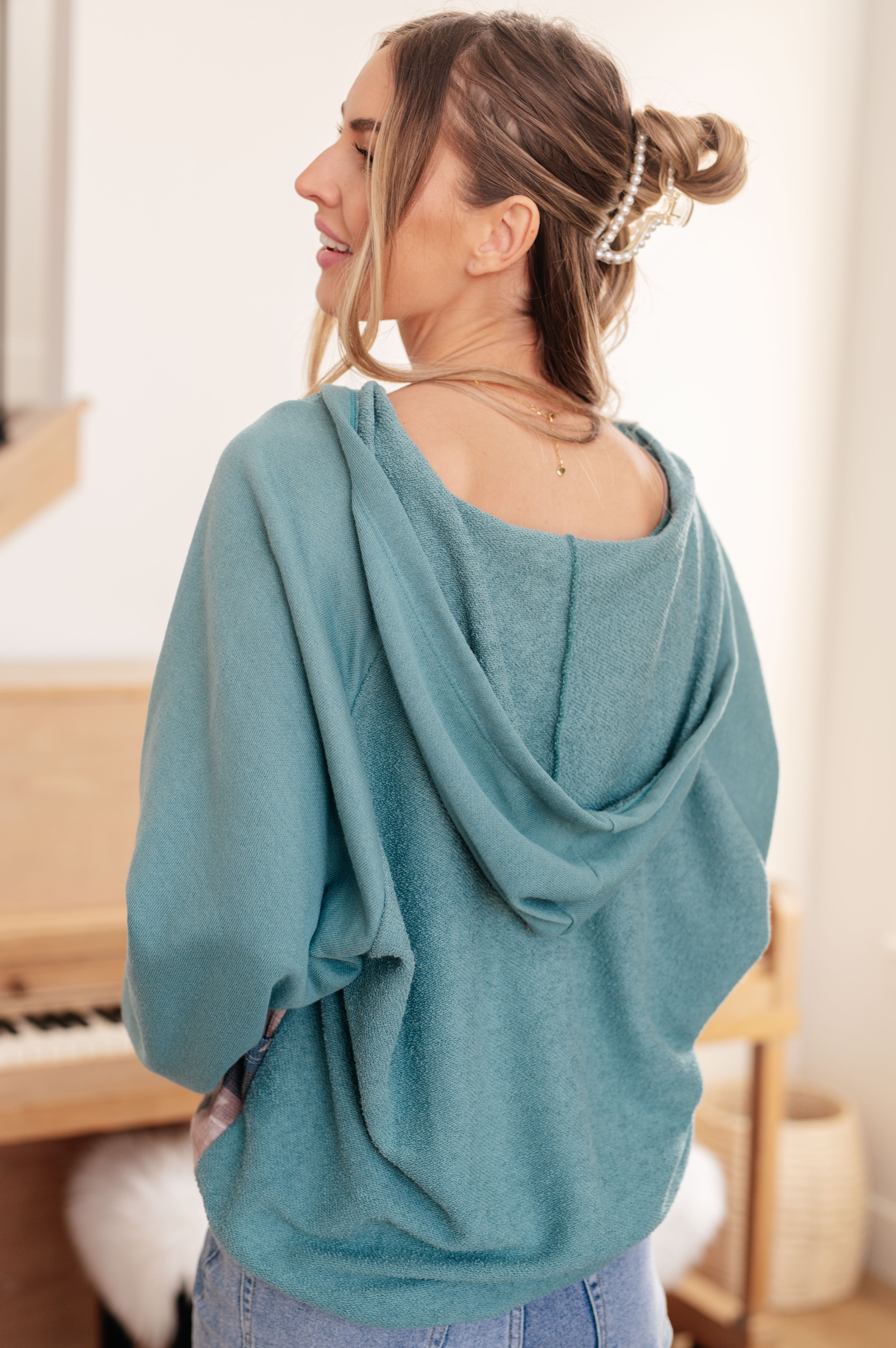 Southwest Sunrise Patchwork Hoodie Tops Ave Shops- Tilden Co.