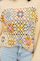 Square Dance Granny Square Sweater Tops Ave Shops- Tilden Co.