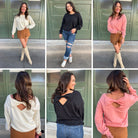 PREORDER: Bow Back Sweatshirt in Three Colors    Womens Ave Shops- Tilden Co.