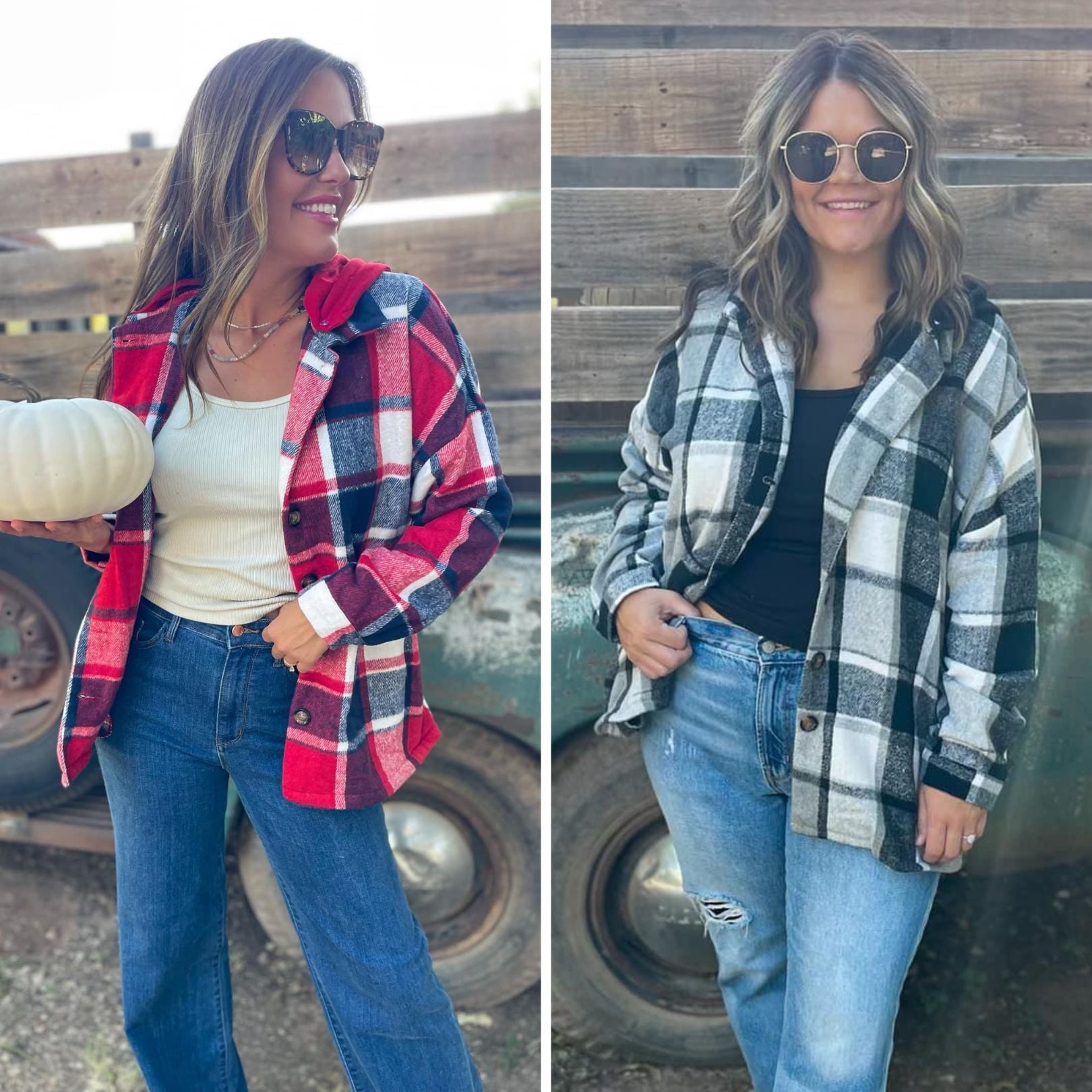 Jackson Plaid Shacket in Two Colors Womens Ave Shops- Tilden Co.