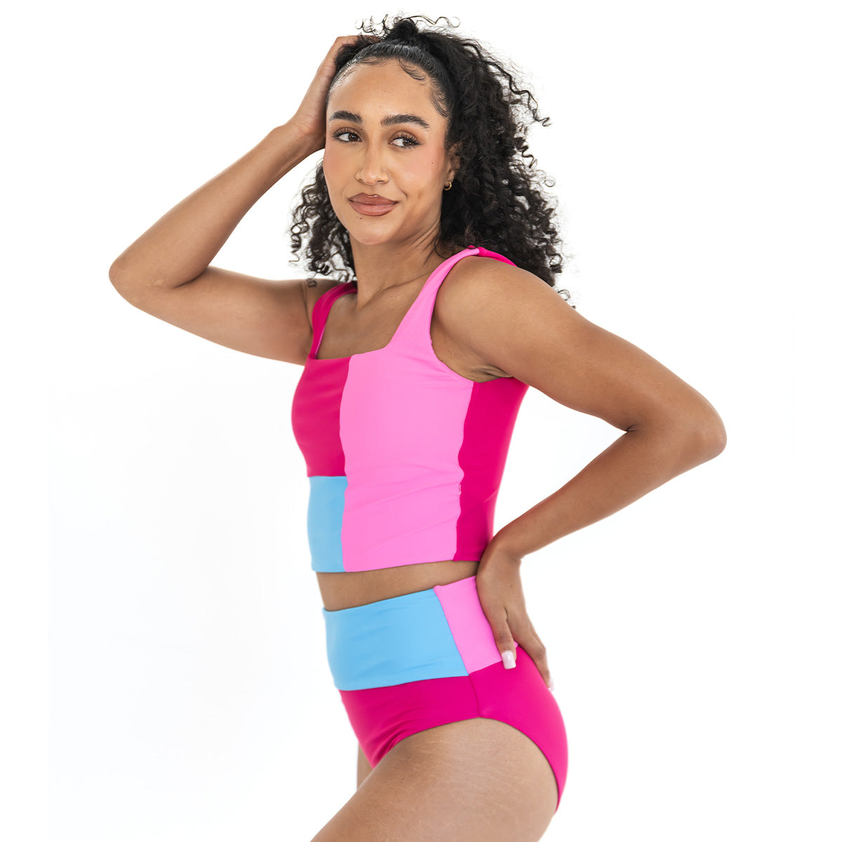 Square Neck Crop Tankini Top Janela Bay- Tilden Co.