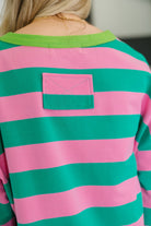 Stars On Stripes Patchwork Striped Sweatshirt Sweater Ave Shops- Tilden Co.