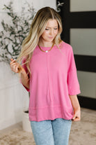 Stay On Top Relaxed Tee in Candy Pink Womens Ave Shops- Tilden Co.