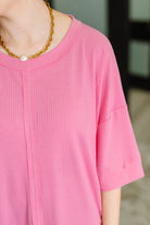 Stay On Top Relaxed Tee in Candy Pink Womens Ave Shops- Tilden Co.