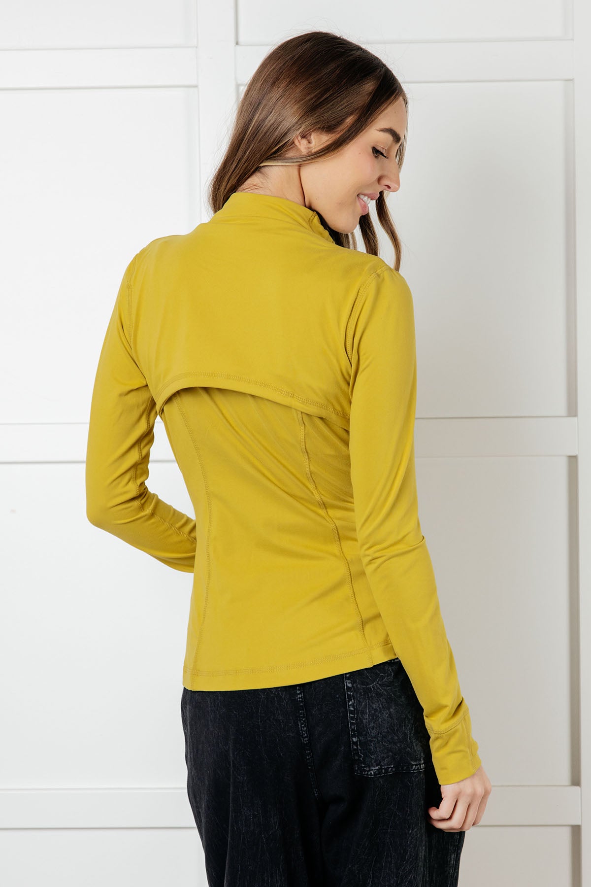 Staying Swift Activewear Jacket in Yellow Pear Layers Ave Shops- Tilden Co.