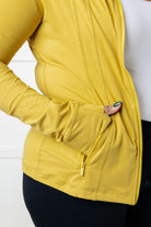 Staying Swift Activewear Jacket in Yellow Pear Layers Ave Shops- Tilden Co.