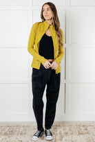 Staying Swift Activewear Jacket in Yellow Pear Layers Ave Shops- Tilden Co.