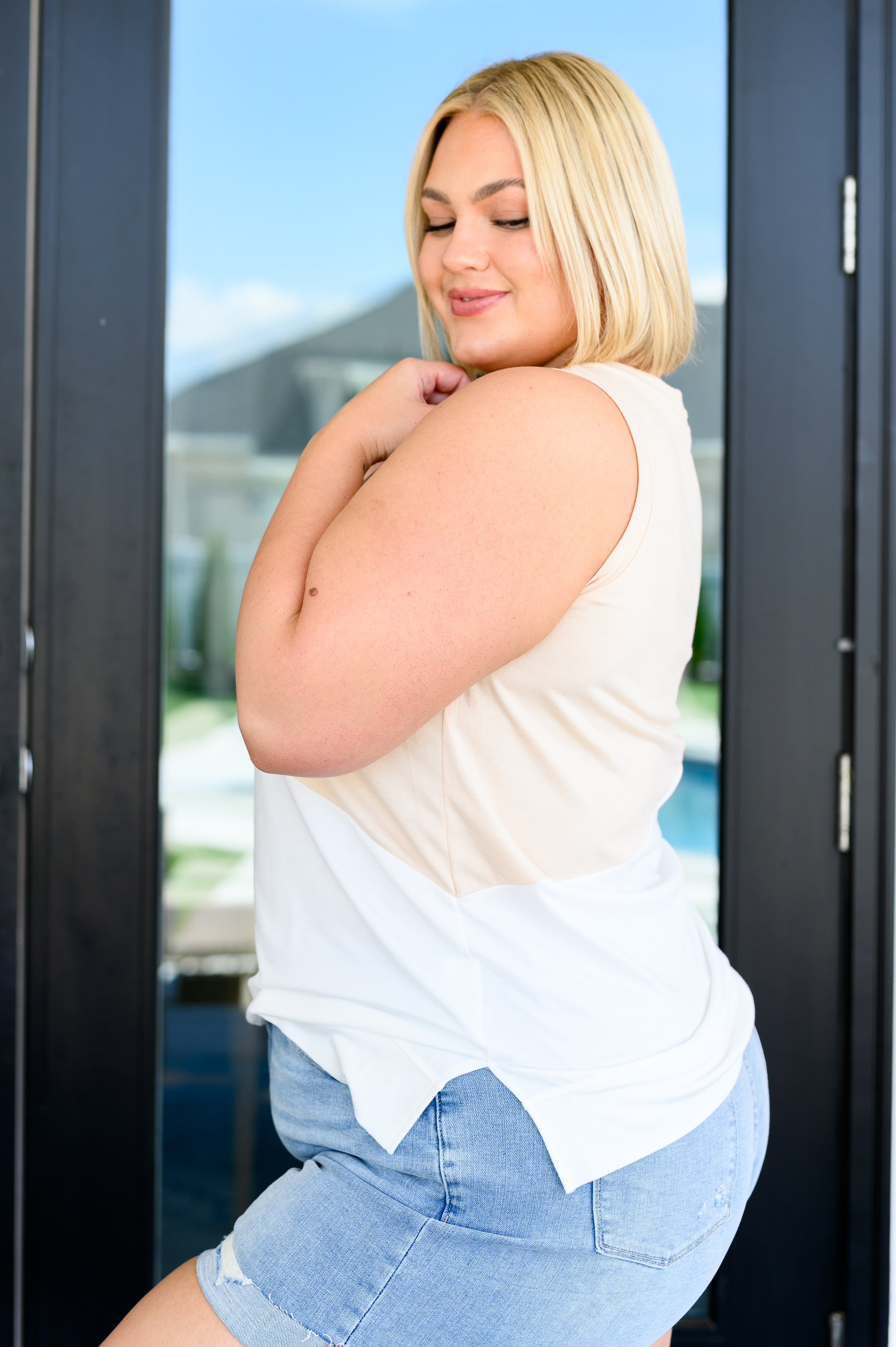 Steady Increase Color Block Sleeveless Top Tops Ave Shops- Tilden Co.