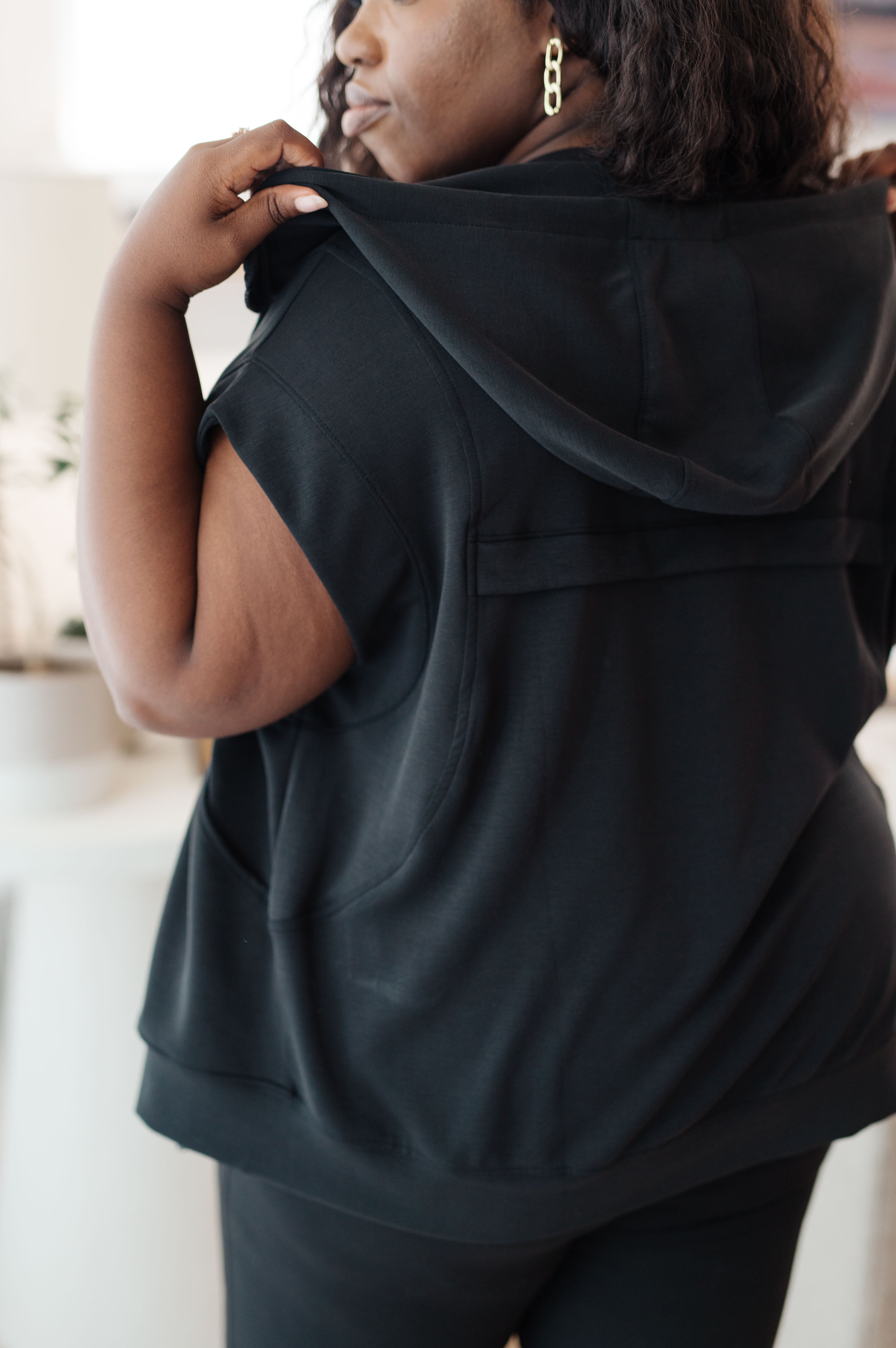 Still Moving Sleeveless Hoodie Tops Ave Shops- Tilden Co.