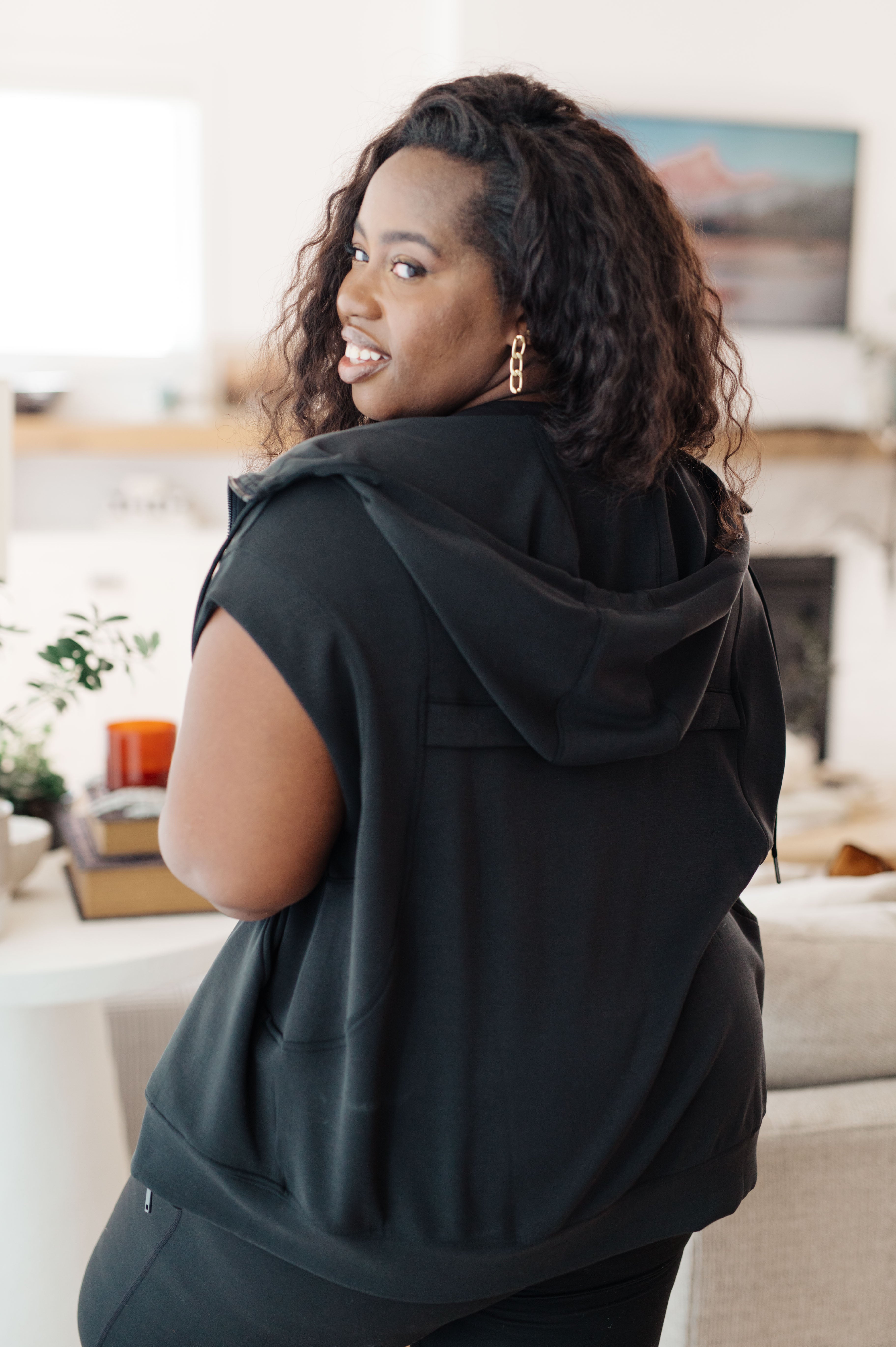 Still Moving Sleeveless Hoodie Tops Ave Shops- Tilden Co.