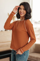 Stitch In Time Waffle Knit Top Tops Ave Shops- Tilden Co.