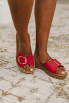 Strawberry Slip on Slide in Delight Red Womens Ave Shops- Tilden Co.