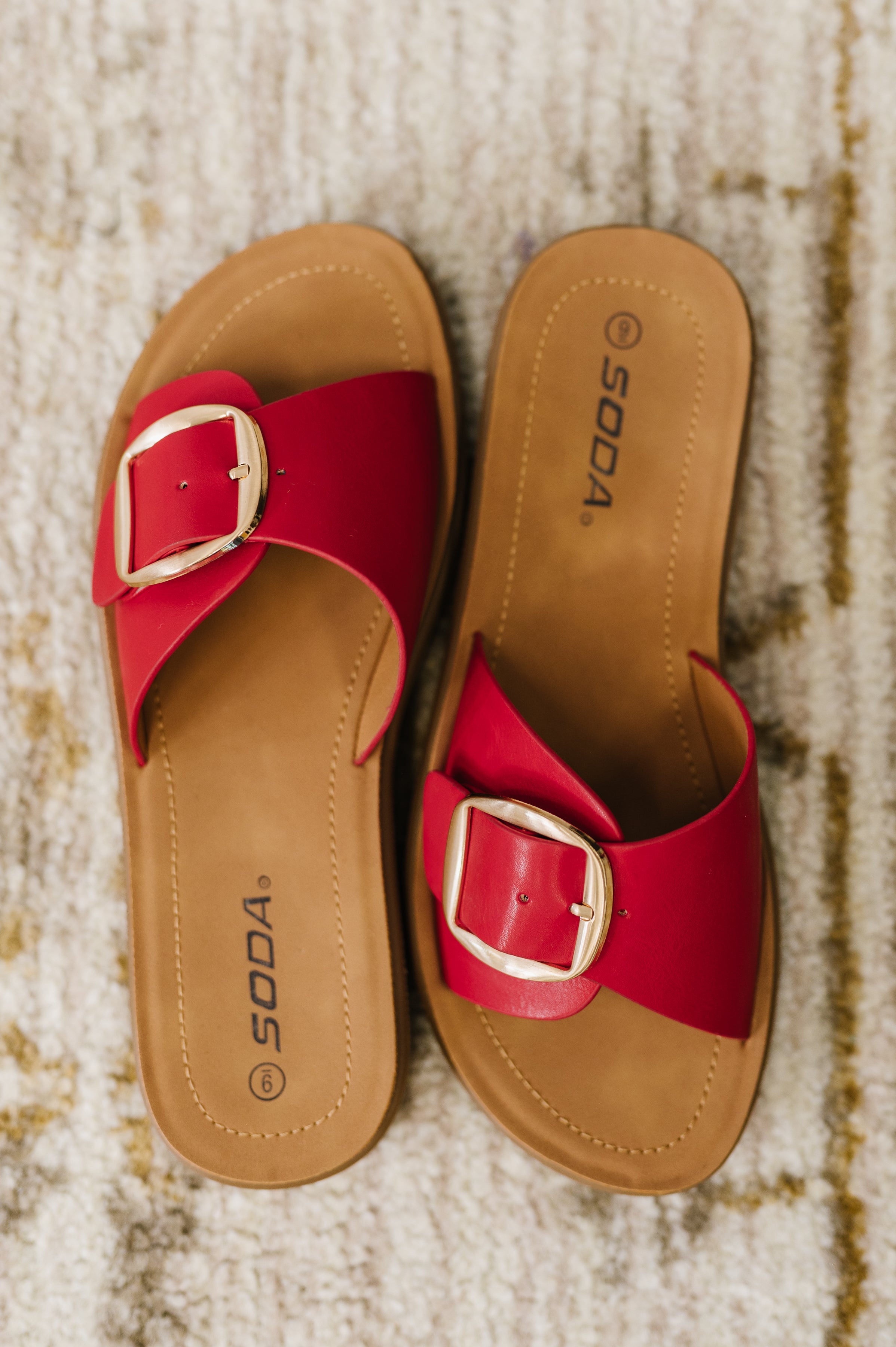 Strawberry Slip on Slide in Delight Red Womens Ave Shops- Tilden Co.