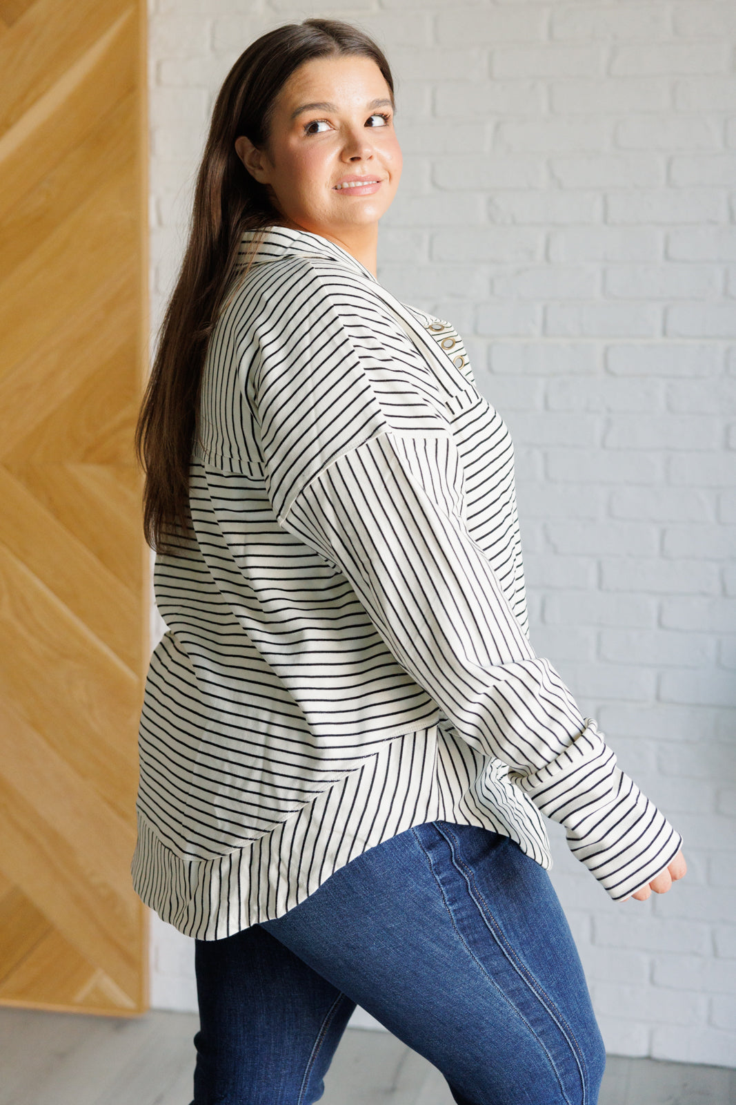 Striped Serendipity Pullover    Tops Ave Shops- Tilden Co.