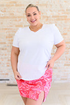 Strong Enough Puff Sleeve Tee In White Tops Ave Shops- Tilden Co.