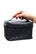 Subtly Checked Cosmetic Bags set of 4 in Black Accessories Ave Shops- Tilden Co.