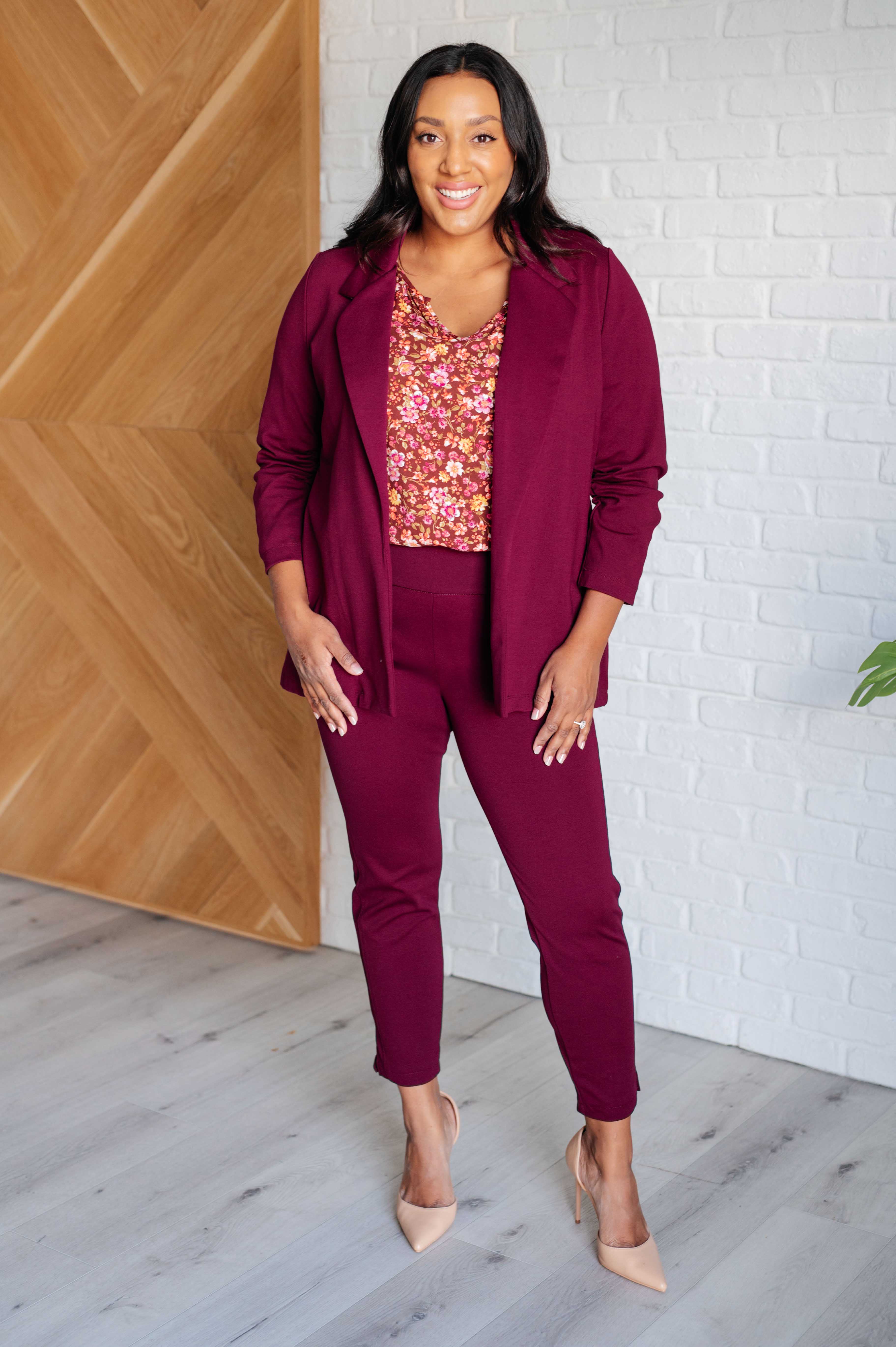 Sunday Brunch Blouse in Rust Floral    Blouses Ave Shops- Tilden Co.