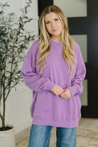 Sunday Snug Relaxed Pullover in Lavender Womens Ave Shops- Tilden Co.