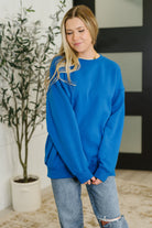 Sunday Snug Relaxed Pullover in Ocean Blue Womens Ave Shops- Tilden Co.