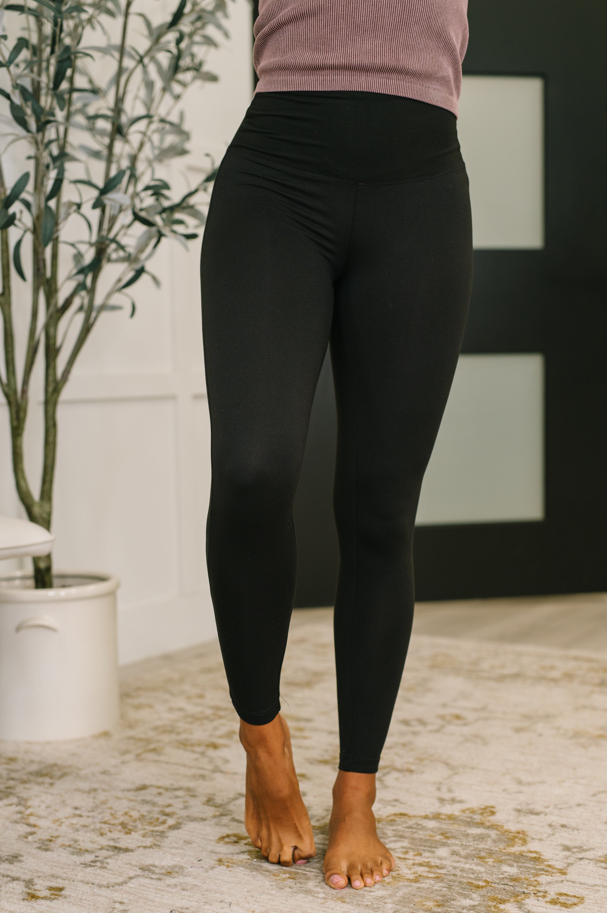Sunday Splits High Waisted Leggings in Black Womens Ave Shops- Tilden Co.