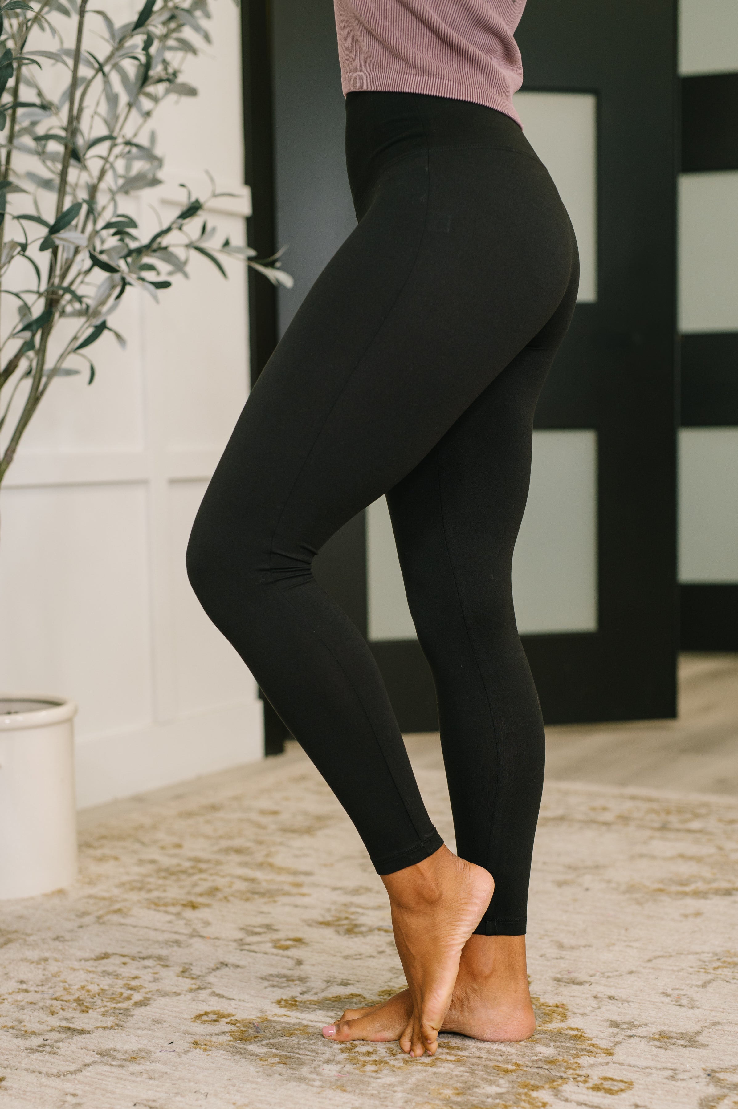 Sunday Splits High Waisted Leggings in Black Womens Ave Shops- Tilden Co.