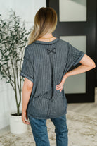 Sunday's Bestie Mineral Wash Top in Ash Black Womens Ave Shops- Tilden Co.