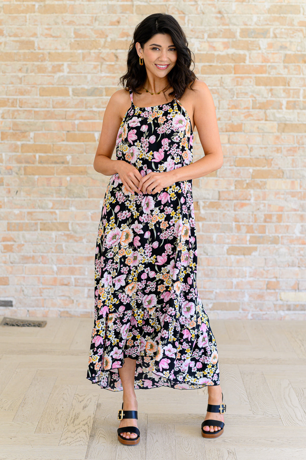 Sunny Side of Life Halter Top Dress Midi Dress Ave Shops- Tilden Co.