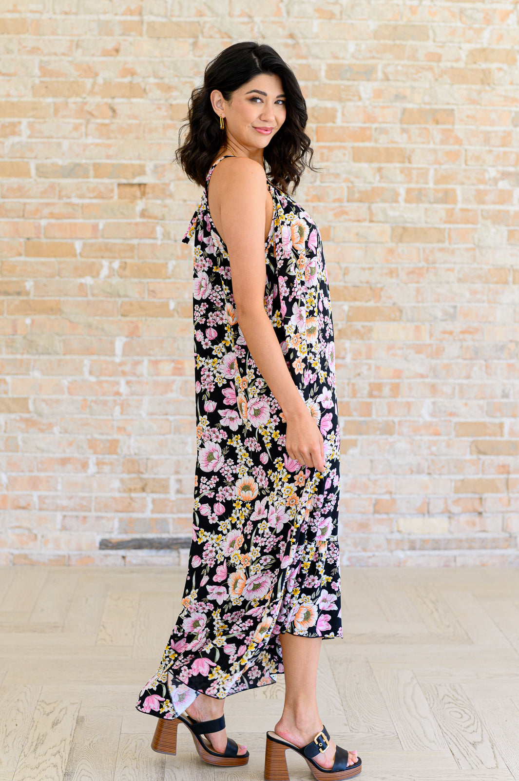 Sunny Side of Life Halter Top Dress Midi Dress Ave Shops- Tilden Co.