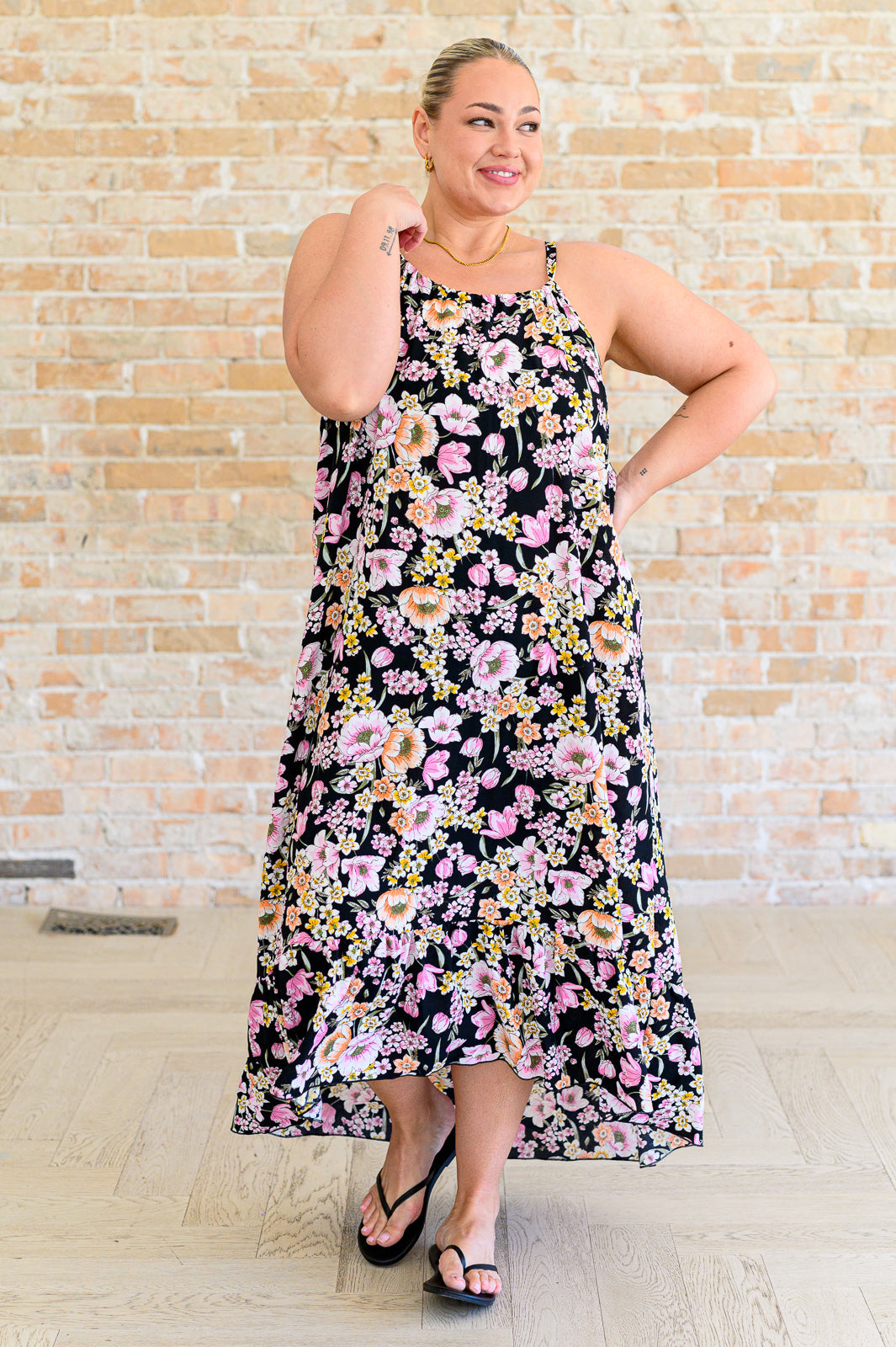 Sunny Side of Life Halter Top Dress Midi Dress Ave Shops- Tilden Co.