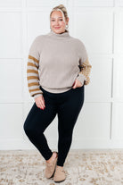 Super Seasonal Patchwork Waffle Knit Sweater Tops Ave Shops- Tilden Co.