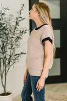 Sure Seems Sweet Contrast Trim Sleeveless Sweater Womens Ave Shops- Tilden Co.