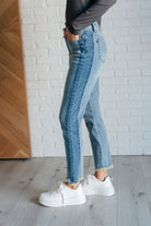 Susan High Rise Side Panel Detail Slim Jeans    Denim Ave Shops- Tilden Co.