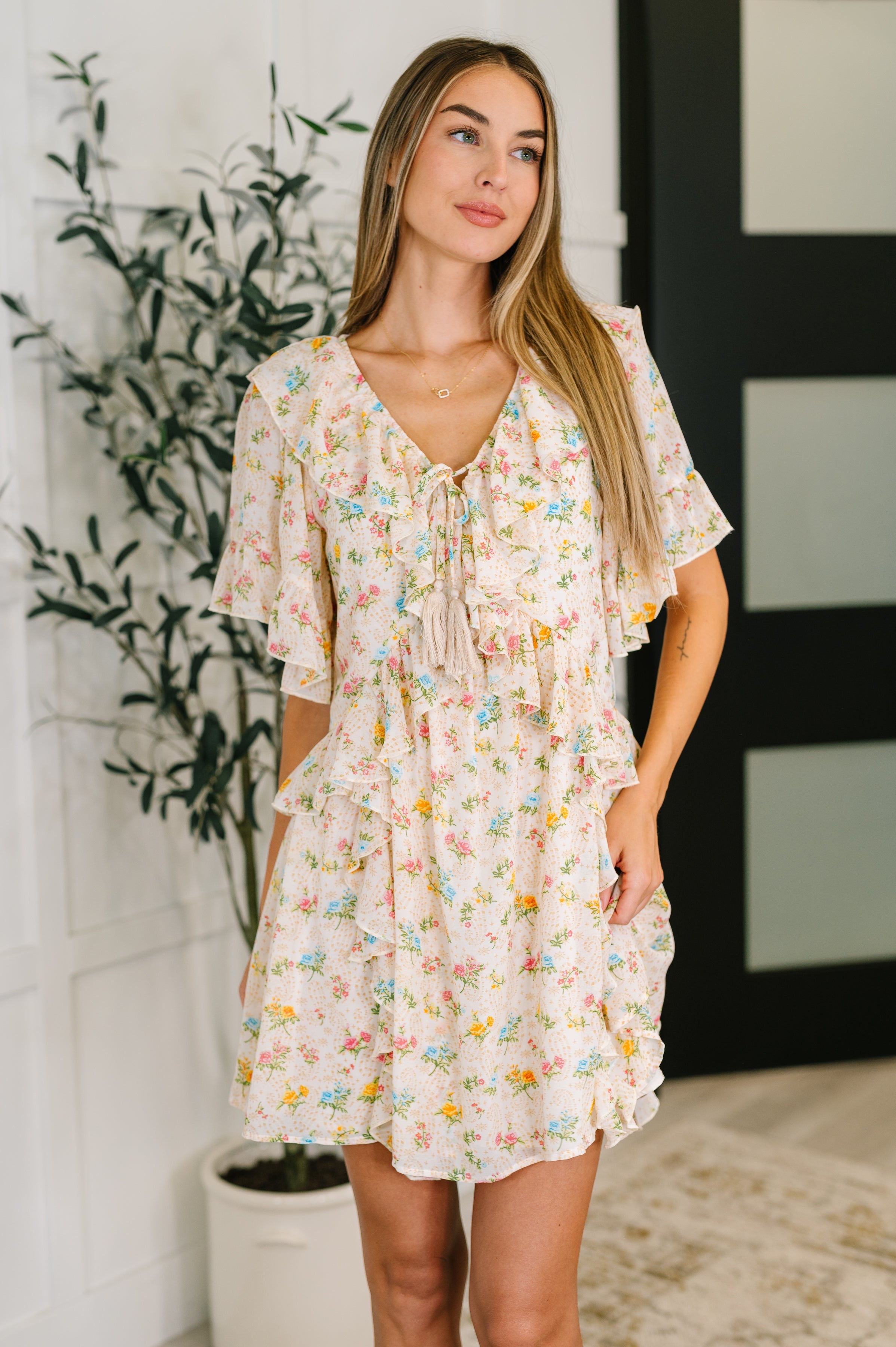 Sweet Escape Boho Floral Dress Womens Ave Shops- Tilden Co.