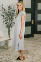 Sweet Like That Casual Dress in Heather Grey Midi Dress Ave Shops- Tilden Co.