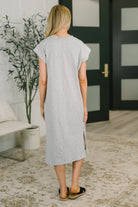 Sweet Like That Casual Dress in Heather Grey Midi Dress Ave Shops- Tilden Co.
