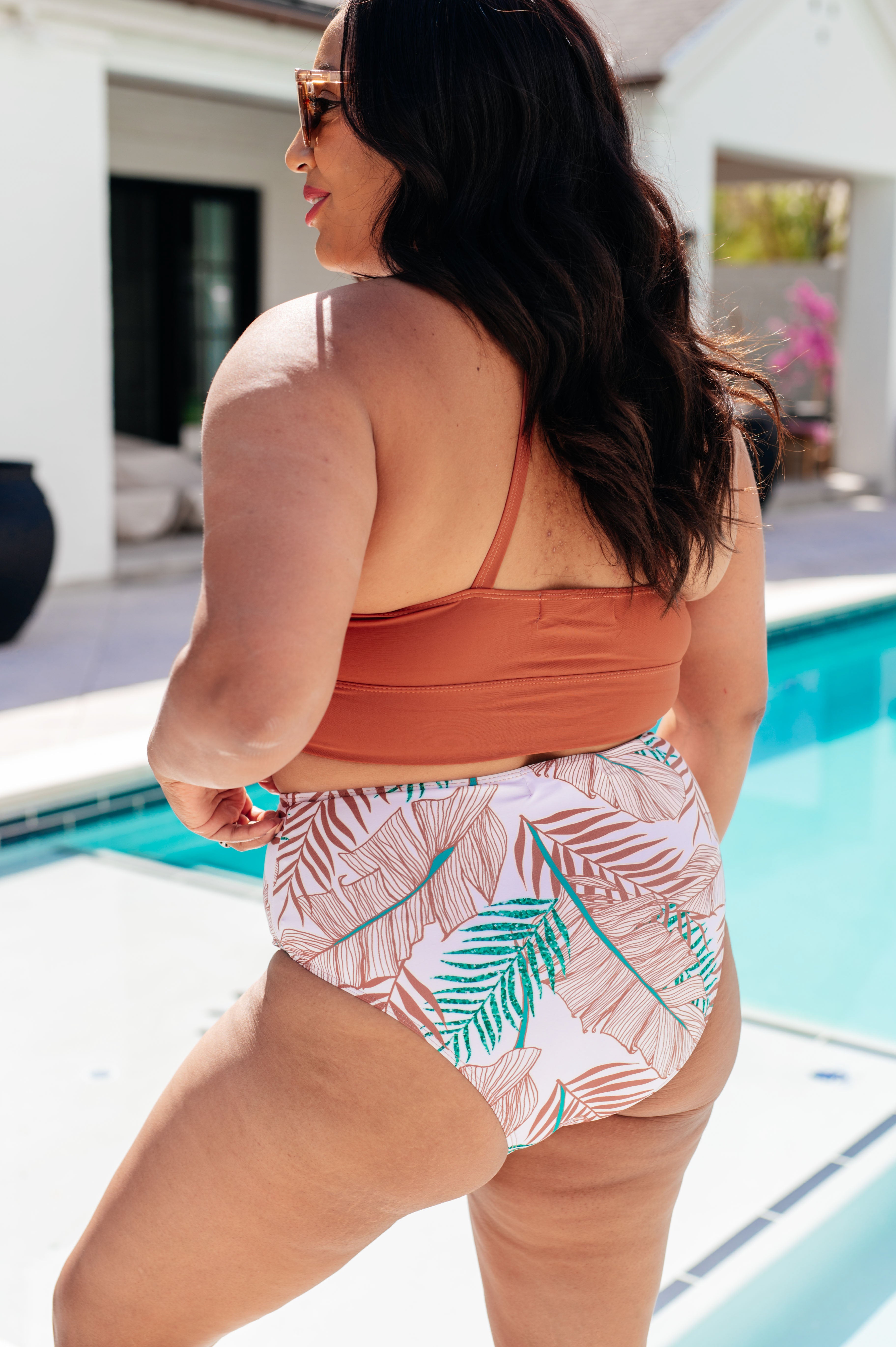 Tahiti Tropical Print Swim Bottoms Swimwear Ave Shops- Tilden Co.