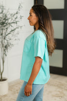 Take It Easy Slouchy Tee in Mint Womens Ave Shops- Tilden Co.