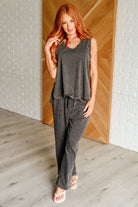 Taking It Easy Tank and Pants Set in Black    Sets Ave Shops- Tilden Co.