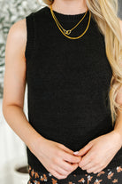 Tank You Very Much Knit Tank in Black Womens Ave Shops- Tilden Co.