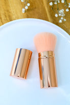 Rose Gold and Pink Telescopic Powder Brush Womens Ave Shops- Tilden Co.