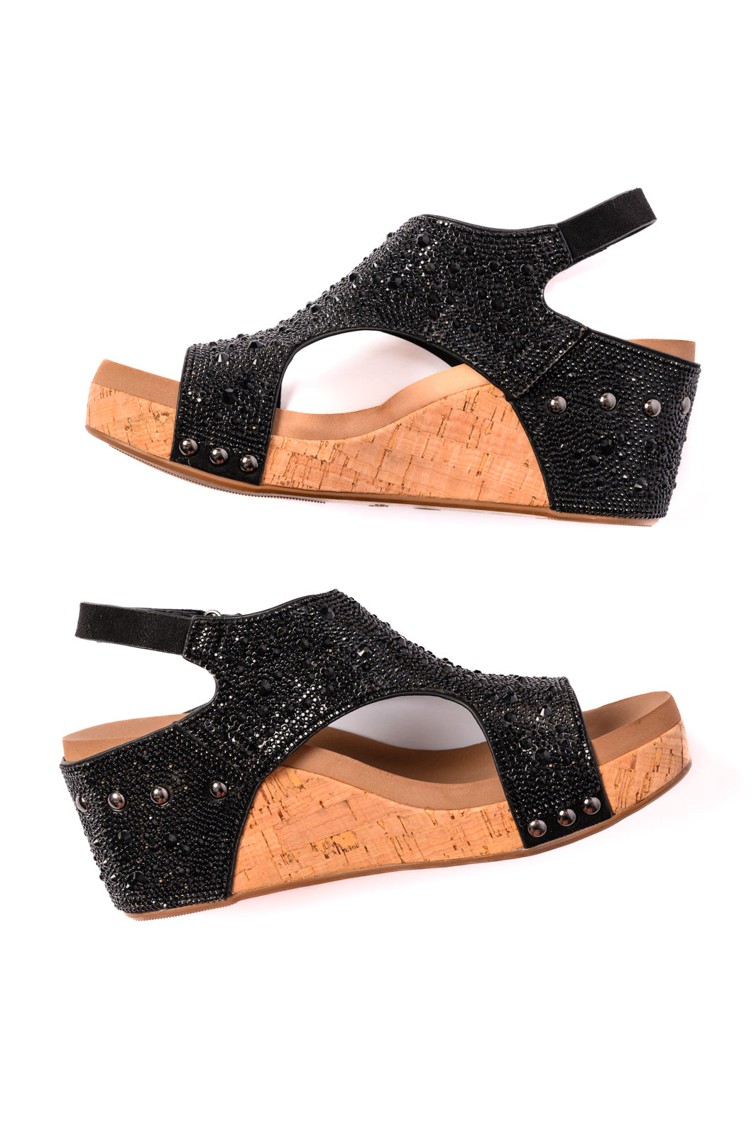 Ashley Wedge Sandals in Black Rhinestone    Womens Ave Shops- Tilden Co.