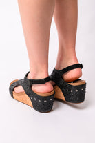 Ashley Wedge Sandals in Black Rhinestone    Womens Ave Shops- Tilden Co.