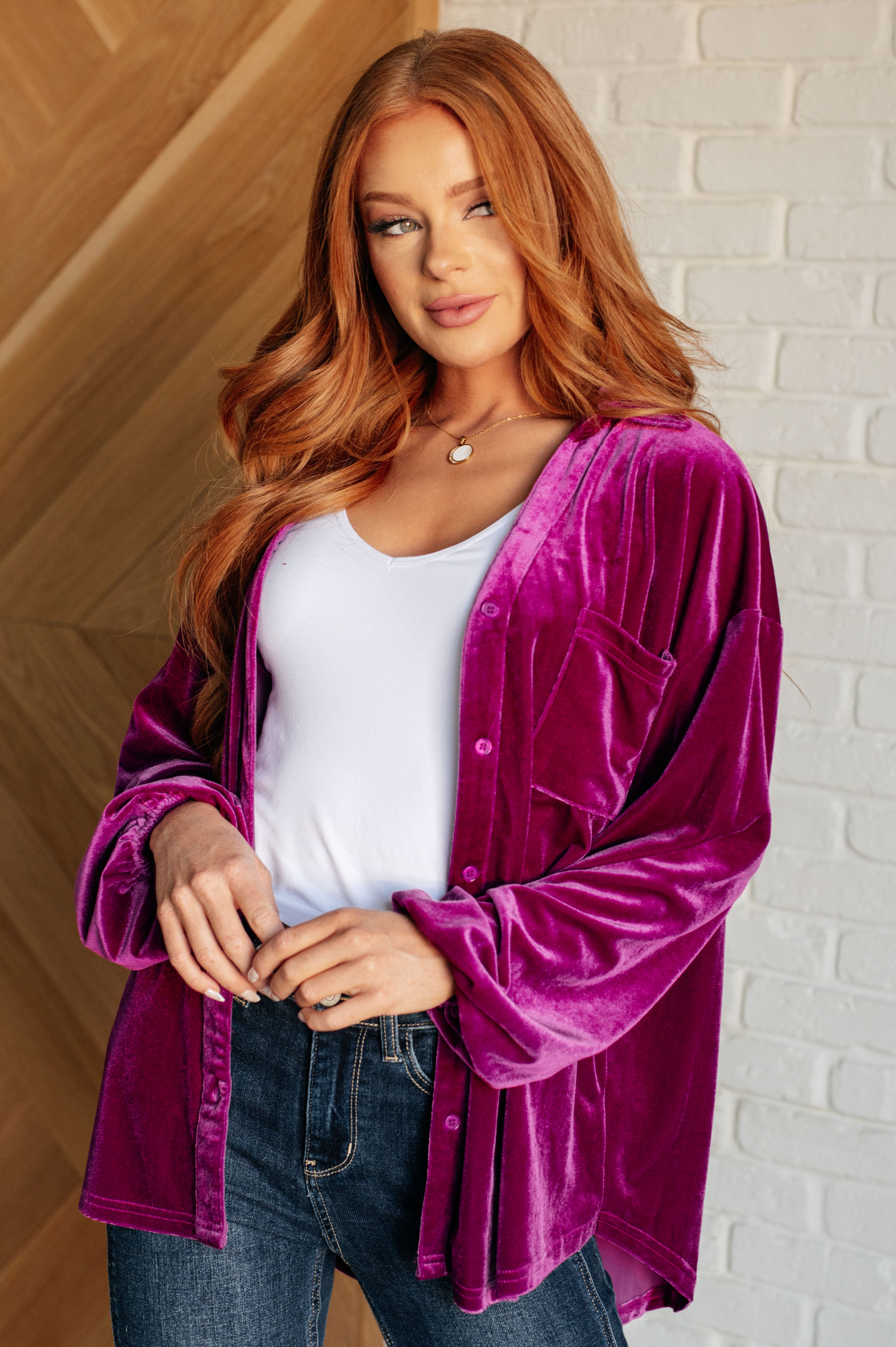 The Best Policy Velvet Balloon Sleeve Top    Tops Ave Shops- Tilden Co.