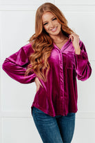 The Best Policy Velvet Balloon Sleeve Top Tops Ave Shops- Tilden Co.