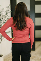 The Girls are Back in Town Long Sleeve Top in Burgundy Womens Ave Shops- Tilden Co.