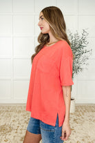 The Go-To Tee in Summer Coral Womens Ave Shops- Tilden Co.
