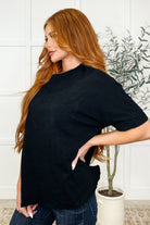 The Layback Relaxed Basic Tee in Black Womens Ave Shops- Tilden Co.