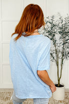 The Layback Relaxed Basic Tee in Light Blue Womens Ave Shops- Tilden Co.