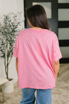 The Layback Relaxed Basic Tee in Pink Womens Ave Shops- Tilden Co.